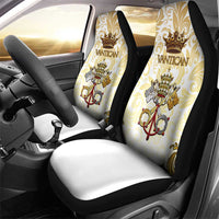 Vatican Gold Baroque Car Seat Cover Papal Crown & Keys Vintage Catholic