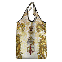 Vatican Gold Baroque Grocery Bag Papal Crown & Keys Vintage Catholic