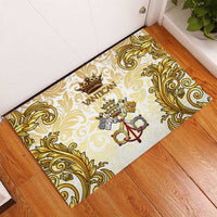 Vatican Gold Baroque Rubber Doormat Papal Crown & Keys Vintage Catholic