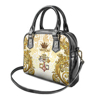 Vatican Gold Baroque Shoulder Handbag Papal Crown & Keys Vintage Catholic