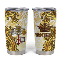 Vatican Gold Baroque Tumbler Cup Papal Crown & Keys Vintage Catholic