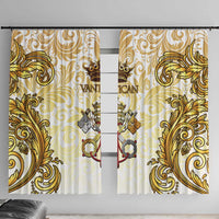Vatican Gold Baroque Window Curtain Papal Crown & Keys Vintage Catholic
