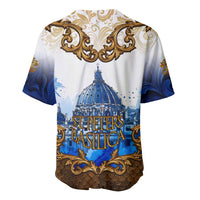 Vatican Baroque Baseball Jersey St. Peter’s Basilica & Catholic Flag Gold Ornate