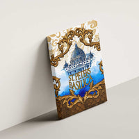 Vatican Baroque Canvas Wall Art St. Peter’s Basilica & Catholic Flag Gold Ornate