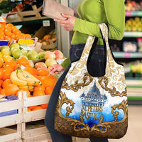 Vatican Baroque Grocery Bag St. Peter’s Basilica & Catholic Flag Gold Ornate