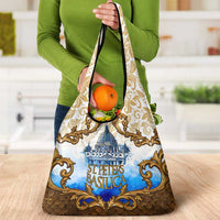 Vatican Baroque Grocery Bag St. Peter’s Basilica & Catholic Flag Gold Ornate