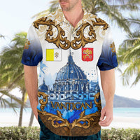Vatican Baroque Hawaiian Shirt St. Peter’s Basilica & Catholic Flag Gold Ornate