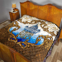 Vatican Baroque Quilt St. Peter’s Basilica & Catholic Flag Gold Ornate