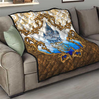 Vatican Baroque Quilt St. Peter’s Basilica & Catholic Flag Gold Ornate