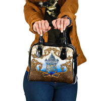 Vatican Baroque Shoulder Handbag St. Peter’s Basilica & Catholic Flag Gold Ornate