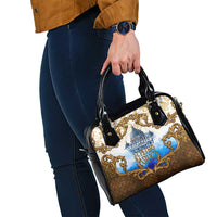 Vatican Baroque Shoulder Handbag St. Peter’s Basilica & Catholic Flag Gold Ornate