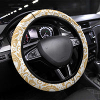 Vatican Baroque Steering Wheel Cover St. Peter’s Basilica & Catholic Flag Gold Ornate