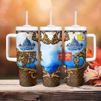 Vatican Baroque Tumbler With Handle St. Peter’s Basilica & Catholic Flag Gold Ornate