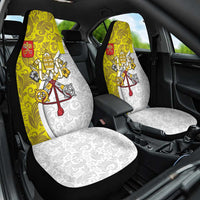 Vatican City Car Seat Cover Papal Keys & Tiara Emblem with Gold Baroque Pattern