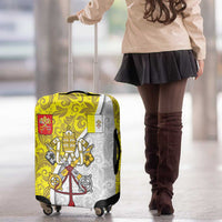 Vatican City Luggage Cover Papal Keys & Tiara Emblem with Gold Baroque Pattern