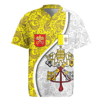 Vatican City Rugby Jersey Papal Keys & Tiara Emblem with Gold Baroque Pattern