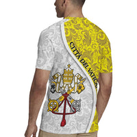 Vatican City Rugby Jersey Papal Keys & Tiara Emblem with Gold Baroque Pattern