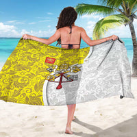 Vatican City Sarong Papal Keys & Tiara Emblem with Gold Baroque Pattern