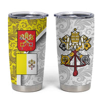 Vatican City Tumbler Cup Papal Keys & Tiara Emblem with Gold Baroque Pattern