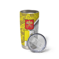 Vatican City Tumbler Cup Papal Keys & Tiara Emblem with Gold Baroque Pattern