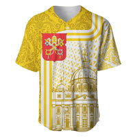 Vatican City Baseball Jersey St. Peter’s Basilica & Papal Emblem Gold Ornate Architecture