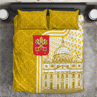Vatican City Bedding Set St. Peter’s Basilica & Papal Emblem Gold Ornate Architecture
