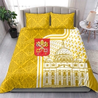Vatican City Bedding Set St. Peter’s Basilica & Papal Emblem Gold Ornate Architecture