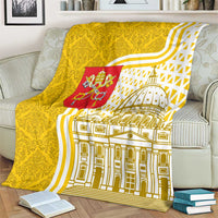 Vatican City Blanket St. Peter’s Basilica & Papal Emblem Gold Ornate Architecture