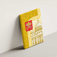 Vatican City Canvas Wall Art St. Peter’s Basilica & Papal Emblem Gold Ornate Architecture