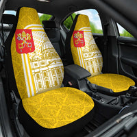 Vatican City Car Seat Cover St. Peter’s Basilica & Papal Emblem Gold Ornate Architecture