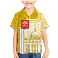Vatican City Family Matching Mermaid Dress and Hawaiian Shirt St. Peter’s Basilica & Papal Emblem Gold Ornate Architecture