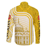 Vatican City Family Matching Off Shoulder Maxi Dress and Hawaiian Shirt St. Peter’s Basilica & Papal Emblem Gold Ornate Architecture