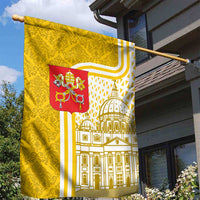 Vatican City Garden Flag St. Peter’s Basilica & Papal Emblem Gold Ornate Architecture