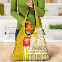 Vatican City Grocery Bag St. Peter’s Basilica & Papal Emblem Gold Ornate Architecture