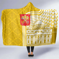 Vatican City Hooded Blanket St. Peter’s Basilica & Papal Emblem Gold Ornate Architecture