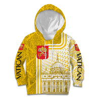 Vatican City Kid Hoodie St. Peter’s Basilica & Papal Emblem Gold Ornate Architecture