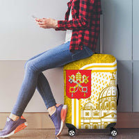 Vatican City Luggage Cover St. Peter’s Basilica & Papal Emblem Gold Ornate Architecture