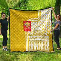 Vatican City Quilt St. Peter’s Basilica & Papal Emblem Gold Ornate Architecture