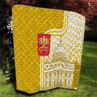 Vatican City Quilt St. Peter’s Basilica & Papal Emblem Gold Ornate Architecture