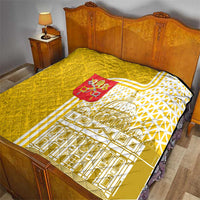 Vatican City Quilt St. Peter’s Basilica & Papal Emblem Gold Ornate Architecture