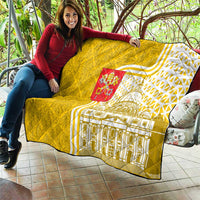 Vatican City Quilt St. Peter’s Basilica & Papal Emblem Gold Ornate Architecture
