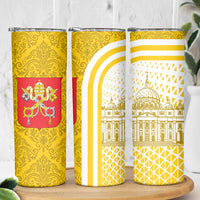 Vatican City Skinny Tumbler St. Peter’s Basilica & Papal Emblem Gold Ornate Architecture