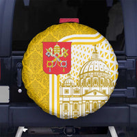 Vatican City Spare Tire Cover St. Peter’s Basilica & Papal Emblem Gold Ornate Architecture