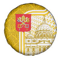 Vatican City Spare Tire Cover St. Peter’s Basilica & Papal Emblem Gold Ornate Architecture
