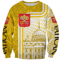 Vatican City Sweatshirt St. Peter’s Basilica & Papal Emblem Gold Ornate Architecture