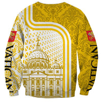 Vatican City Sweatshirt St. Peter’s Basilica & Papal Emblem Gold Ornate Architecture