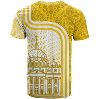Vatican City T Shirt St. Peter’s Basilica & Papal Emblem Gold Ornate Architecture
