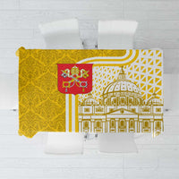 Vatican City Tablecloth St. Peter’s Basilica & Papal Emblem Gold Ornate Architecture