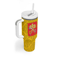 Vatican City Tumbler With Handle St. Peter’s Basilica & Papal Emblem Gold Ornate Architecture
