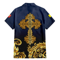 Agnus Dei Lamb of God Family Matching Mermaid Dress and Hawaiian Shirt Latin Catholic Art with Gold Baroque Accents
